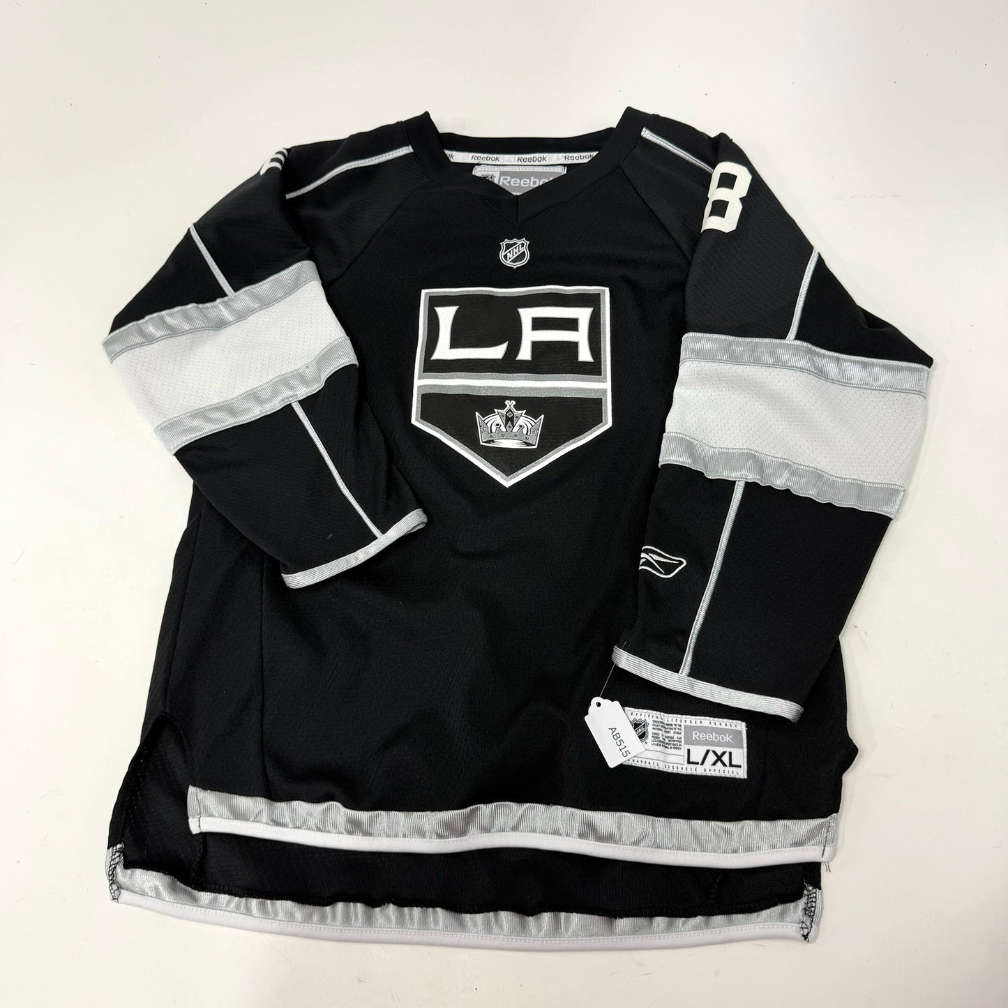 Used Black Reebok LA Kings Drew Doughty Jersey | Youth Large/XL | AB515