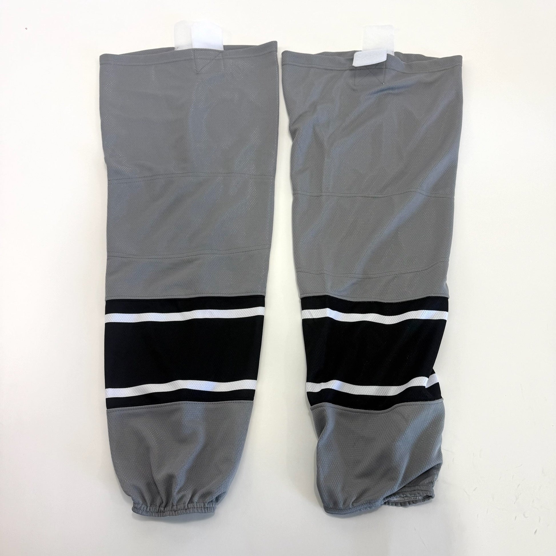 Used Black and Grey Chicago Steel Alternate Hockey Socks - Senior Large - Top Flight Hockey