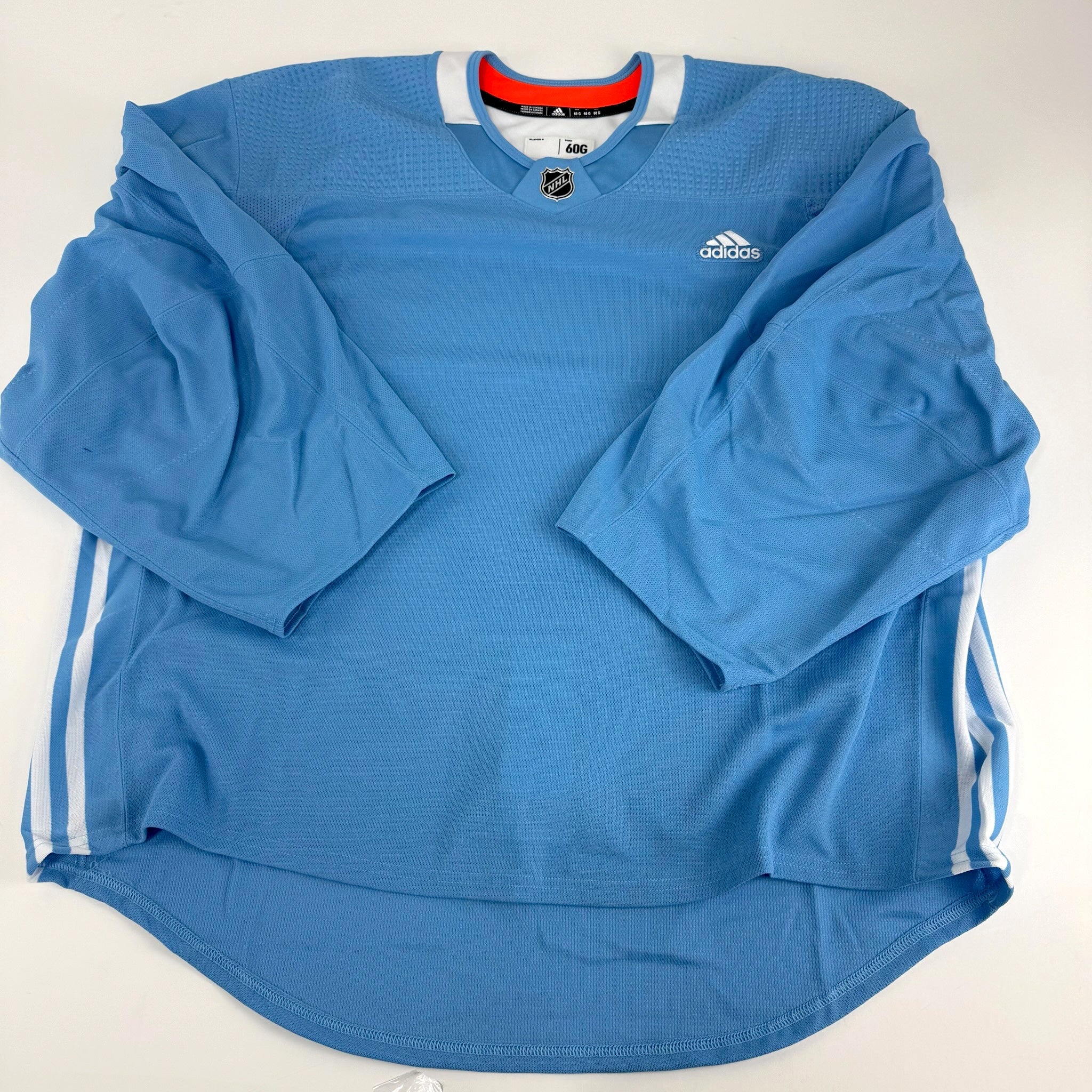 Brand New MIC Baby Blue Adidas Practice Jersey - Size 60G - Top Flight Hockey