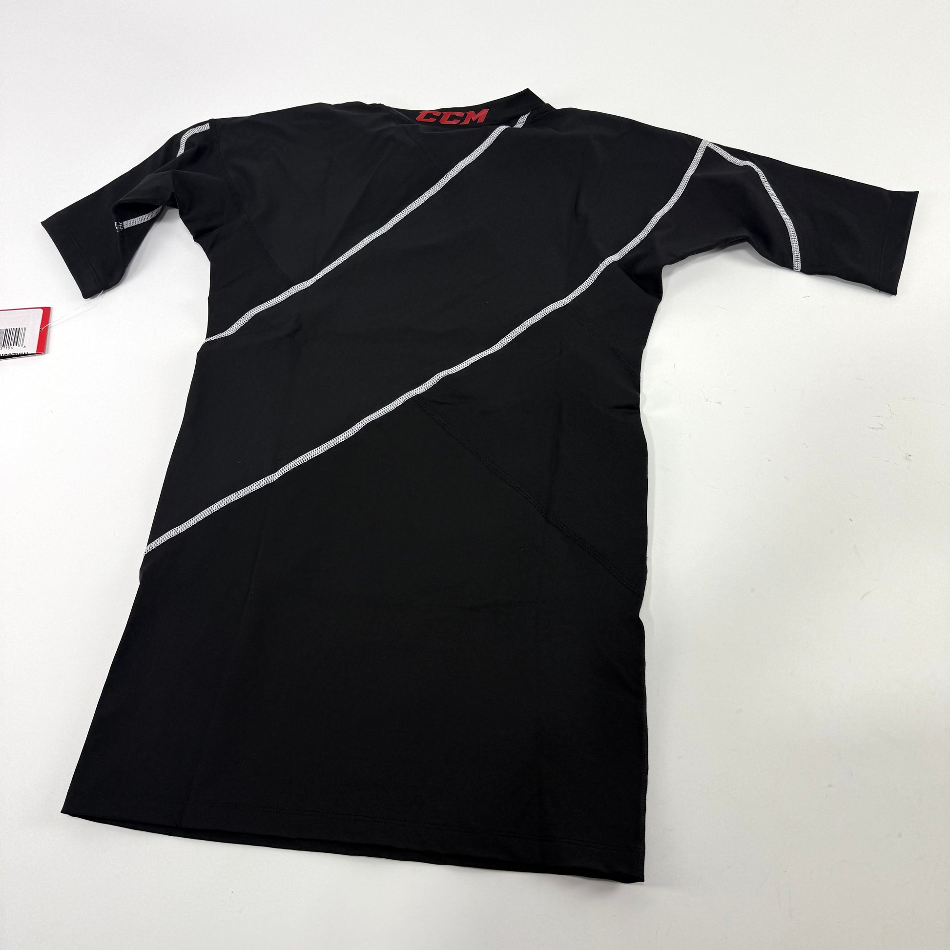 New Black CCM Mens Short Sleeve XAct Compression Top | Right Logo | Senior S - Top Flight Hockey