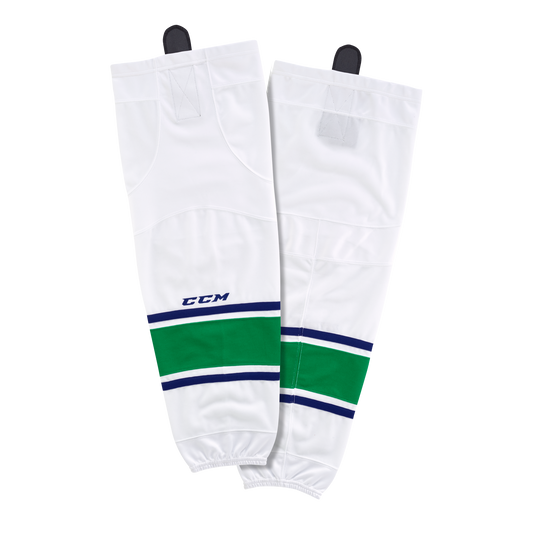Brand New - Vancouver Canucks Away CCM Quicklite 8000 Hockey Socks - Junior