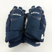 Used Navy CCM HG12 Gloves | 14" | D368
