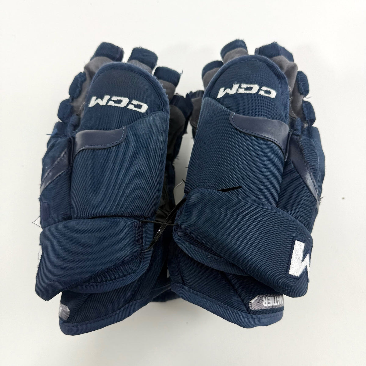 Used Navy CCM HG12 Gloves | 14" | D368 - Top Flight Hockey