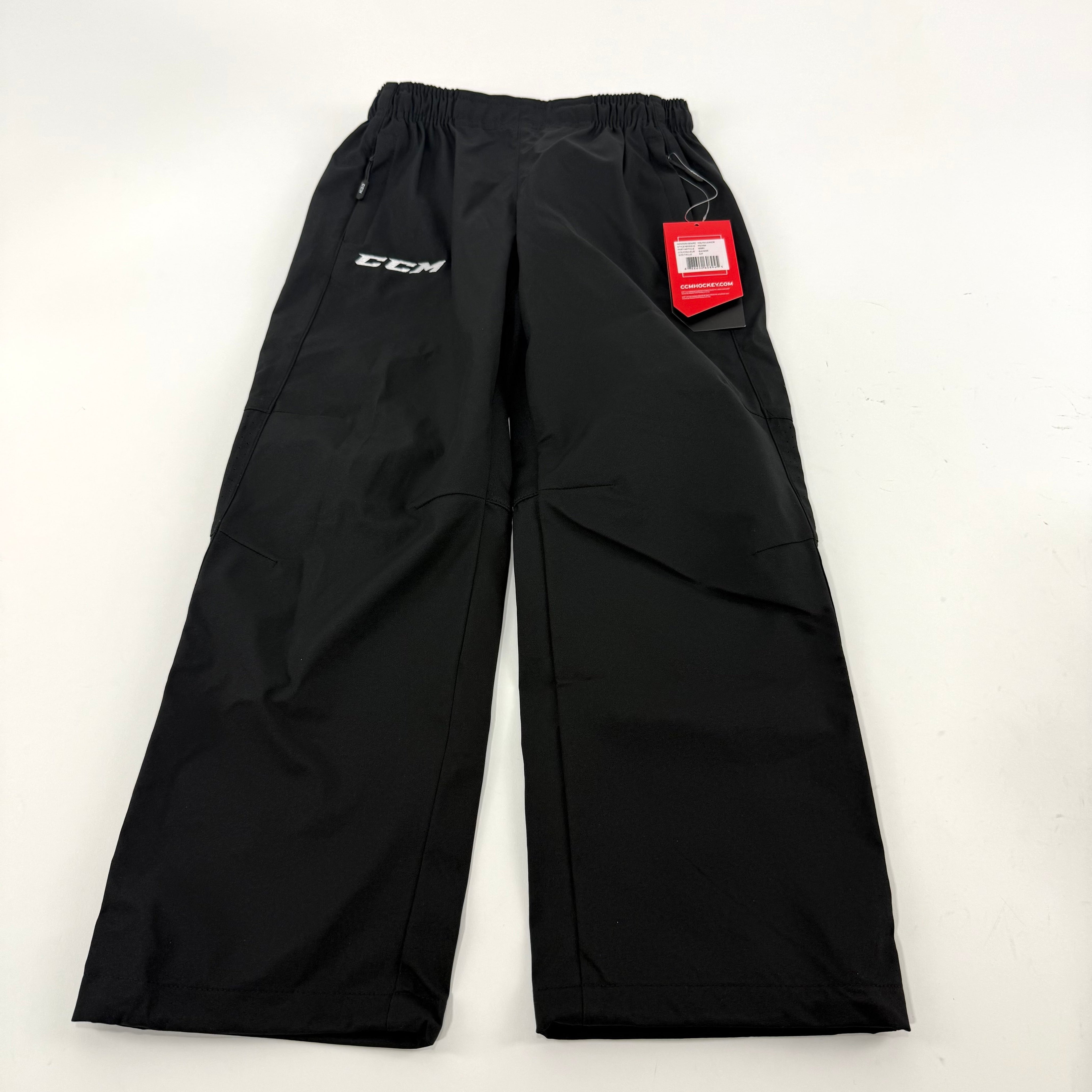 New Black CCM Youth Hockey Warm Up Pants | Youth S | #888600608945 - Top Flight Hockey
