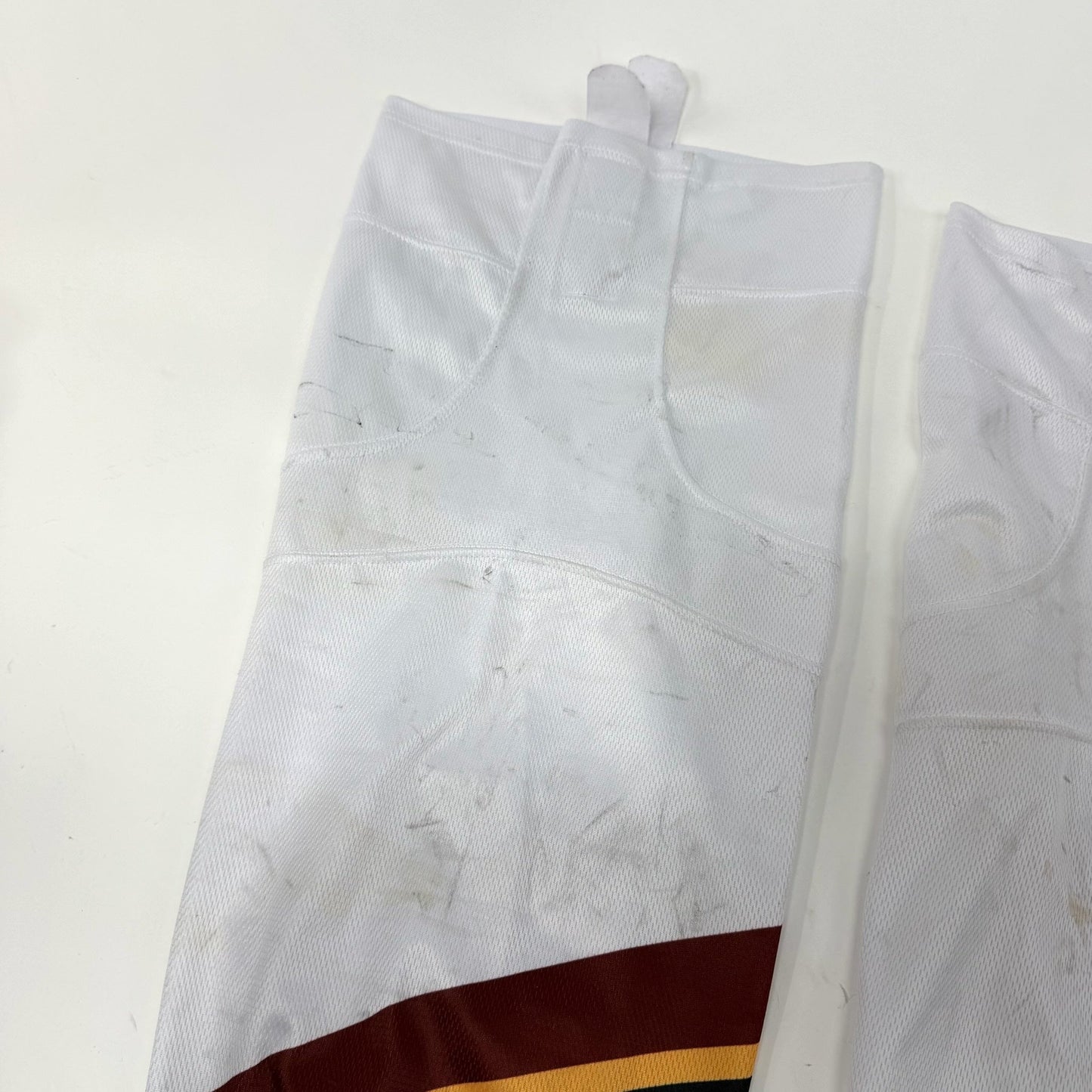 Used White Maroon Gold Socks with Velcro |.Senior XL | AB882