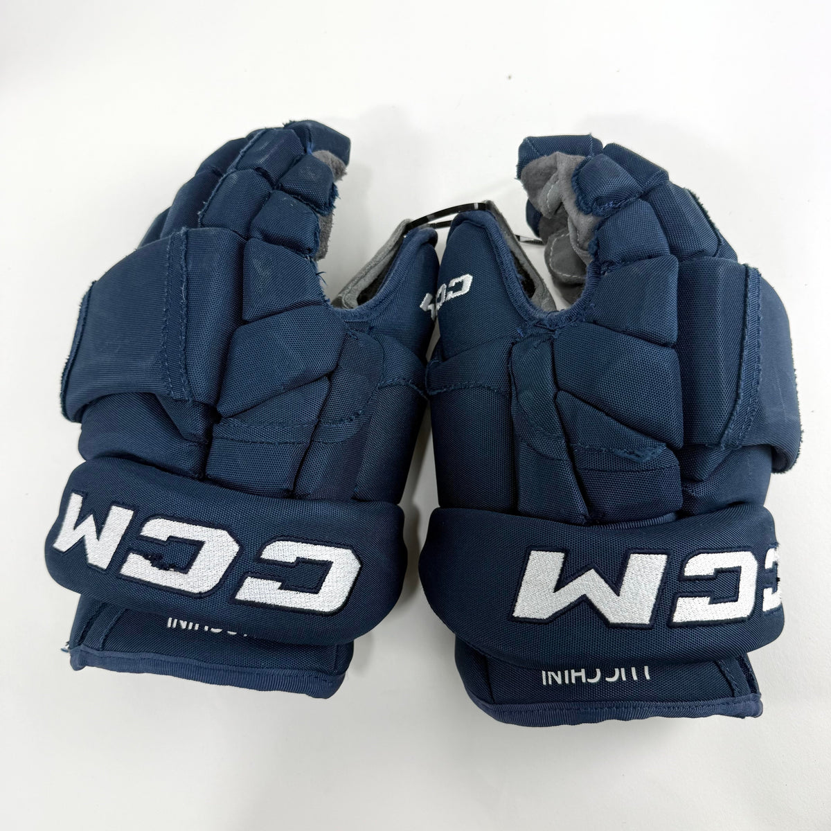 Used Navy CCM HG12 Gloves | 14" | D370 - Top Flight Hockey
