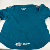 Brand New Teal CCM San Jose Barracuda AHL MIC Game Jersey - Size 58