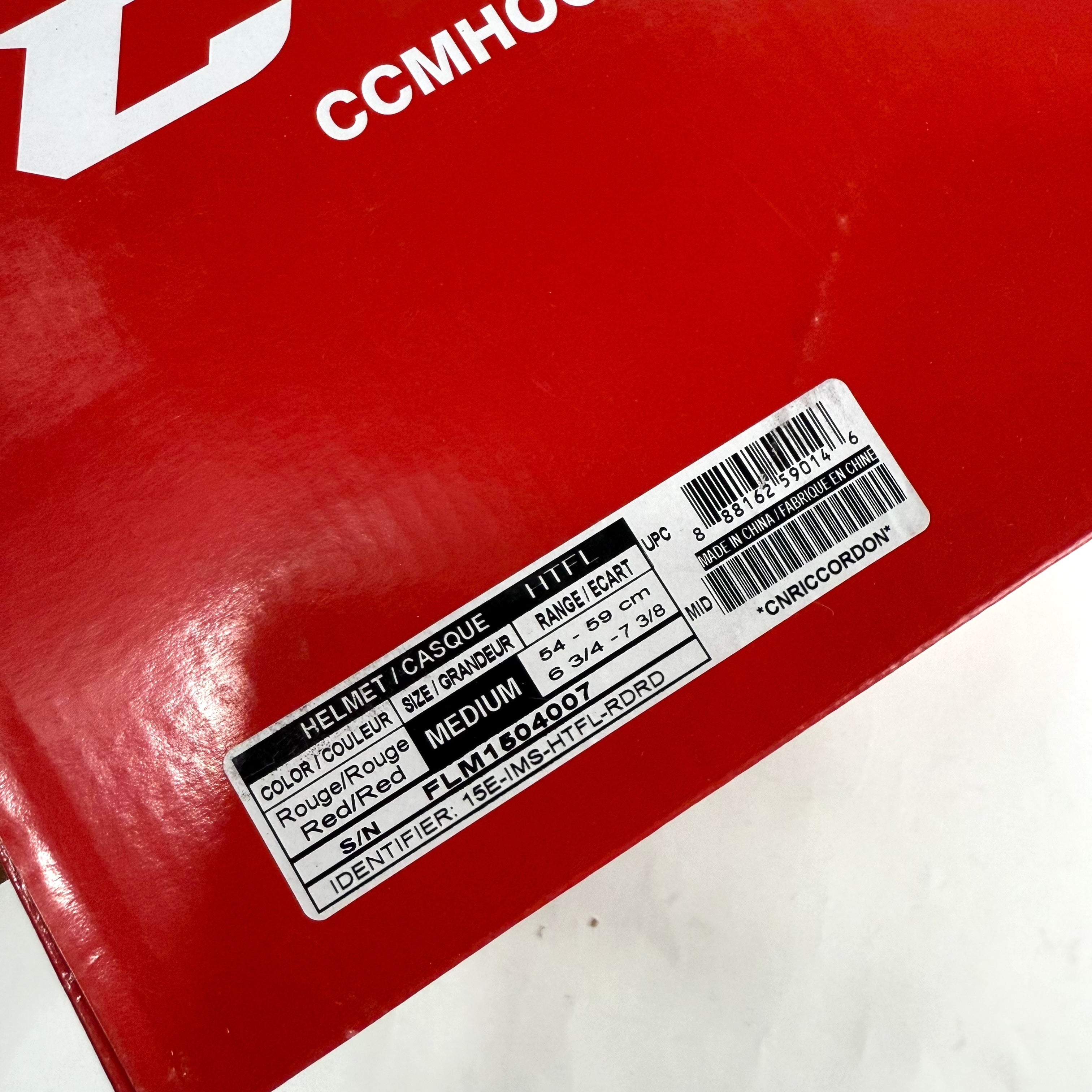 New Red CCM Fitlite Helmet | Medium - Top Flight Hockey