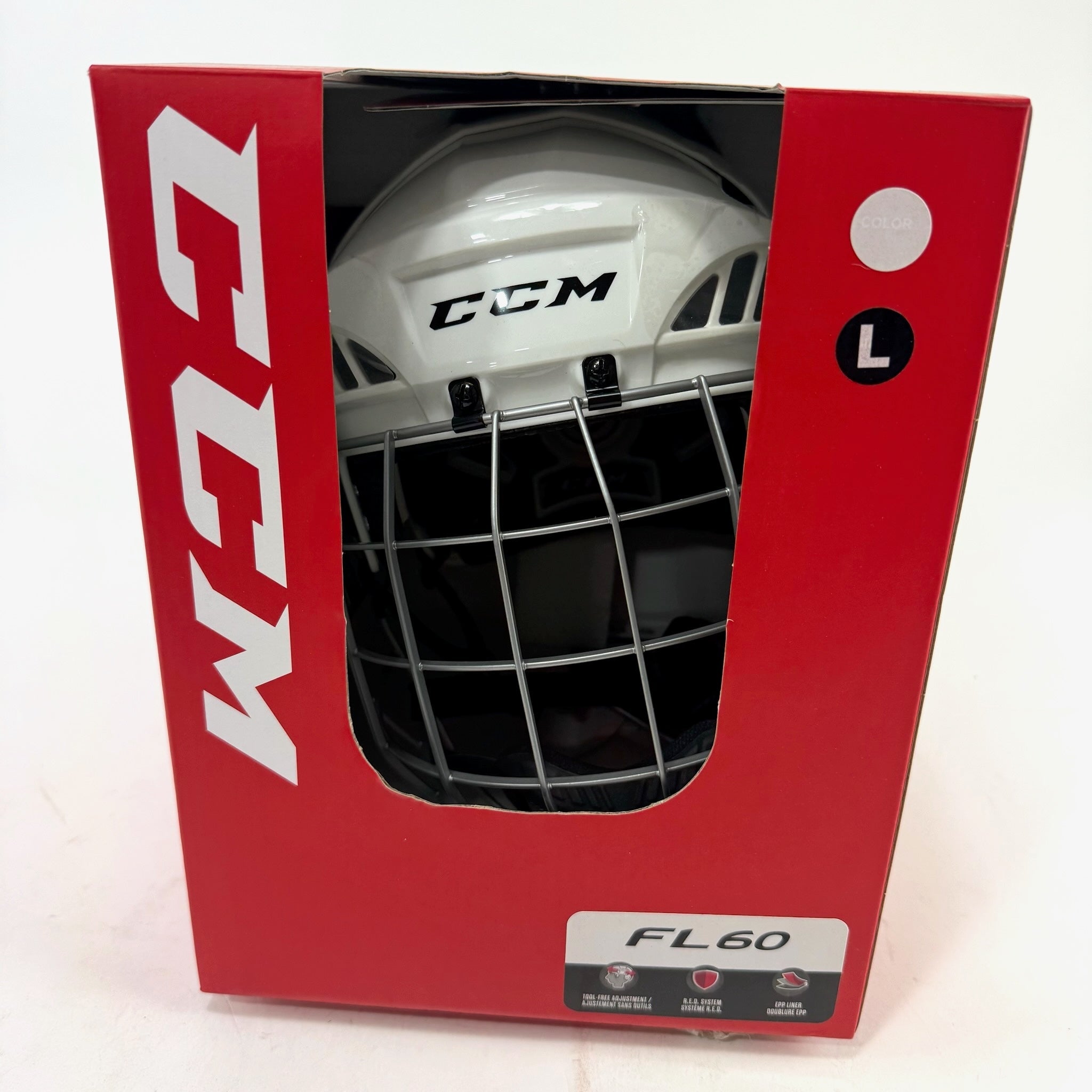 New White CCM FL 60 Combo | Large - Top Flight Hockey
