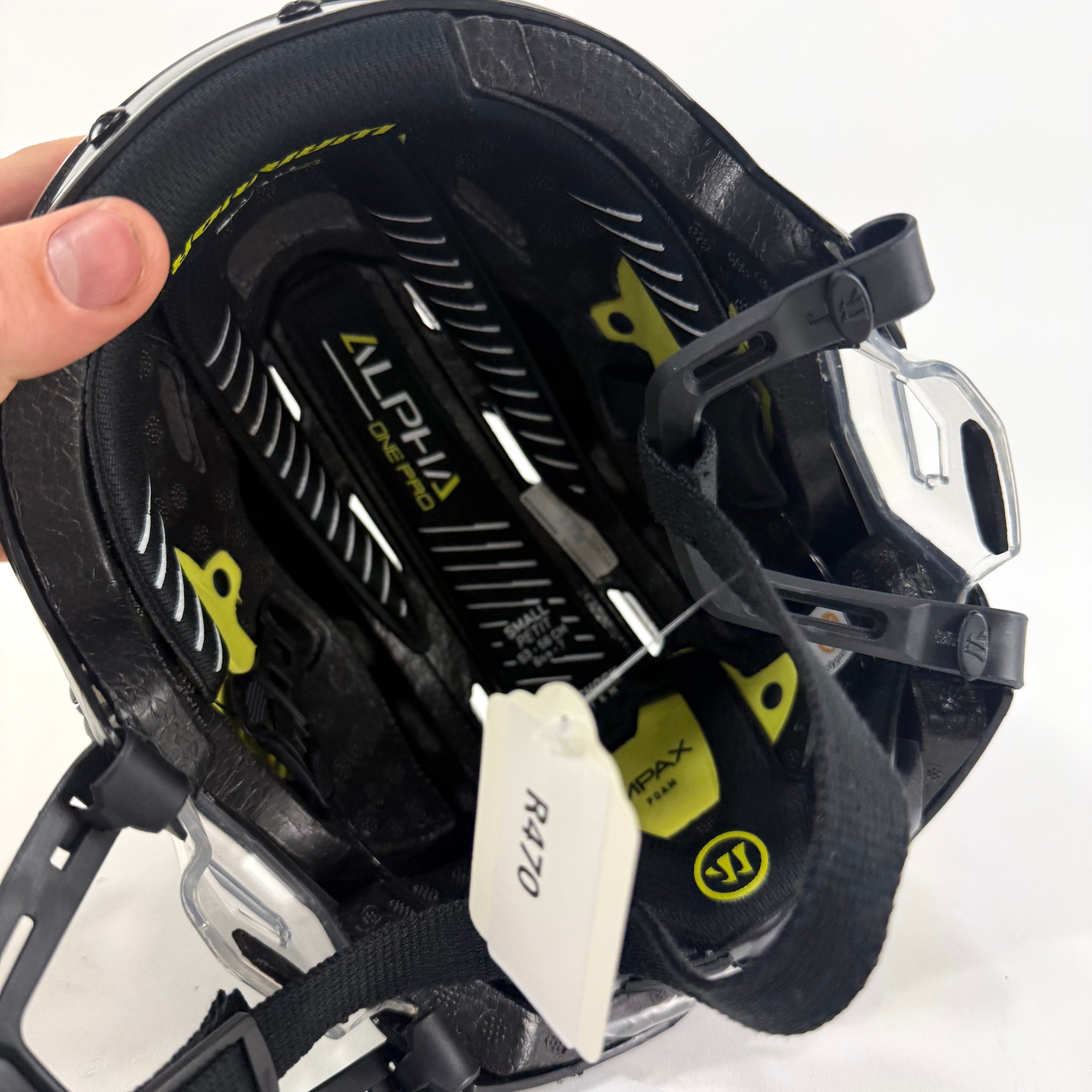 New Black Warrior Alpha One Pro Helmet | Small | R470 - Top Flight Hockey
