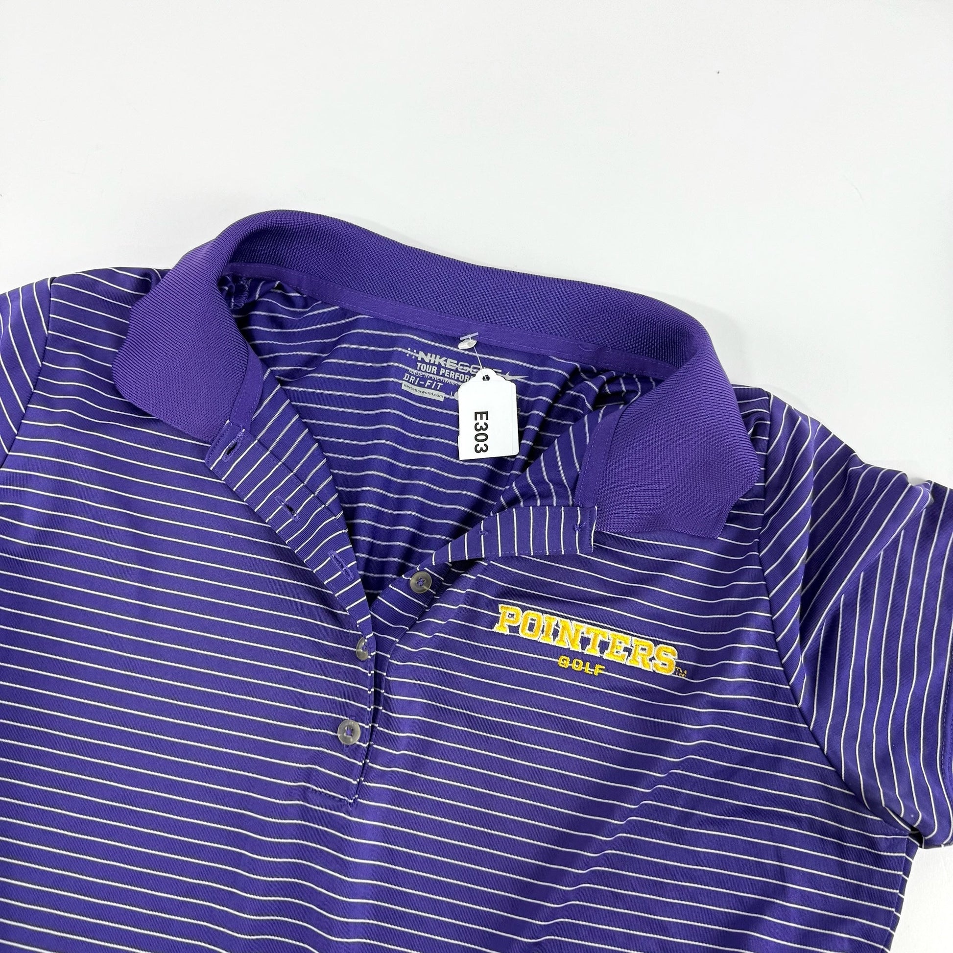 Used Womens Purple Nike UWSP Pointers Golf Polo | Womens Large | E303 - Top Flight Hockey