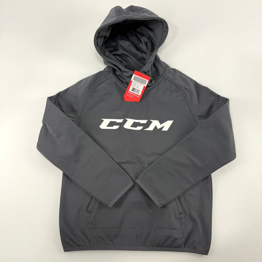 New Dark Grey CCM Youth Core Tech Pullover Hoodie | Youth M | #888600335889