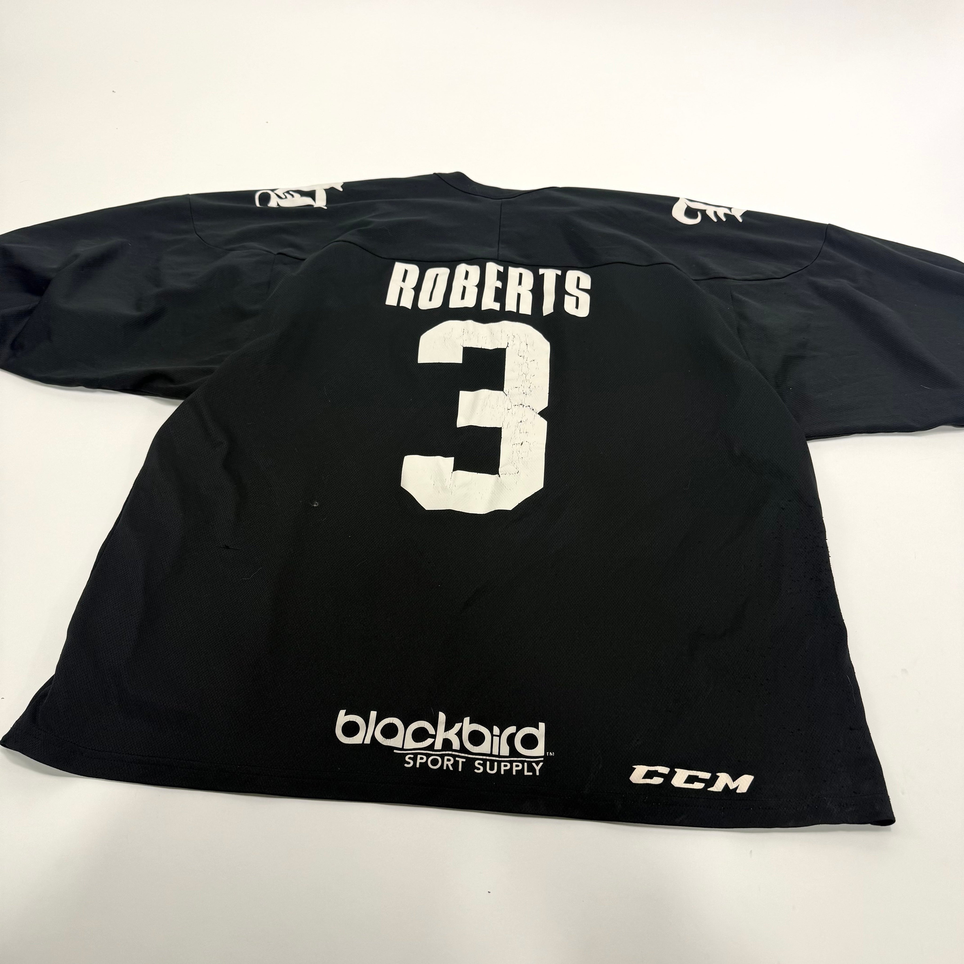 Used Black CCM Cow Jersey | Large | A111 - Top Flight Hockey