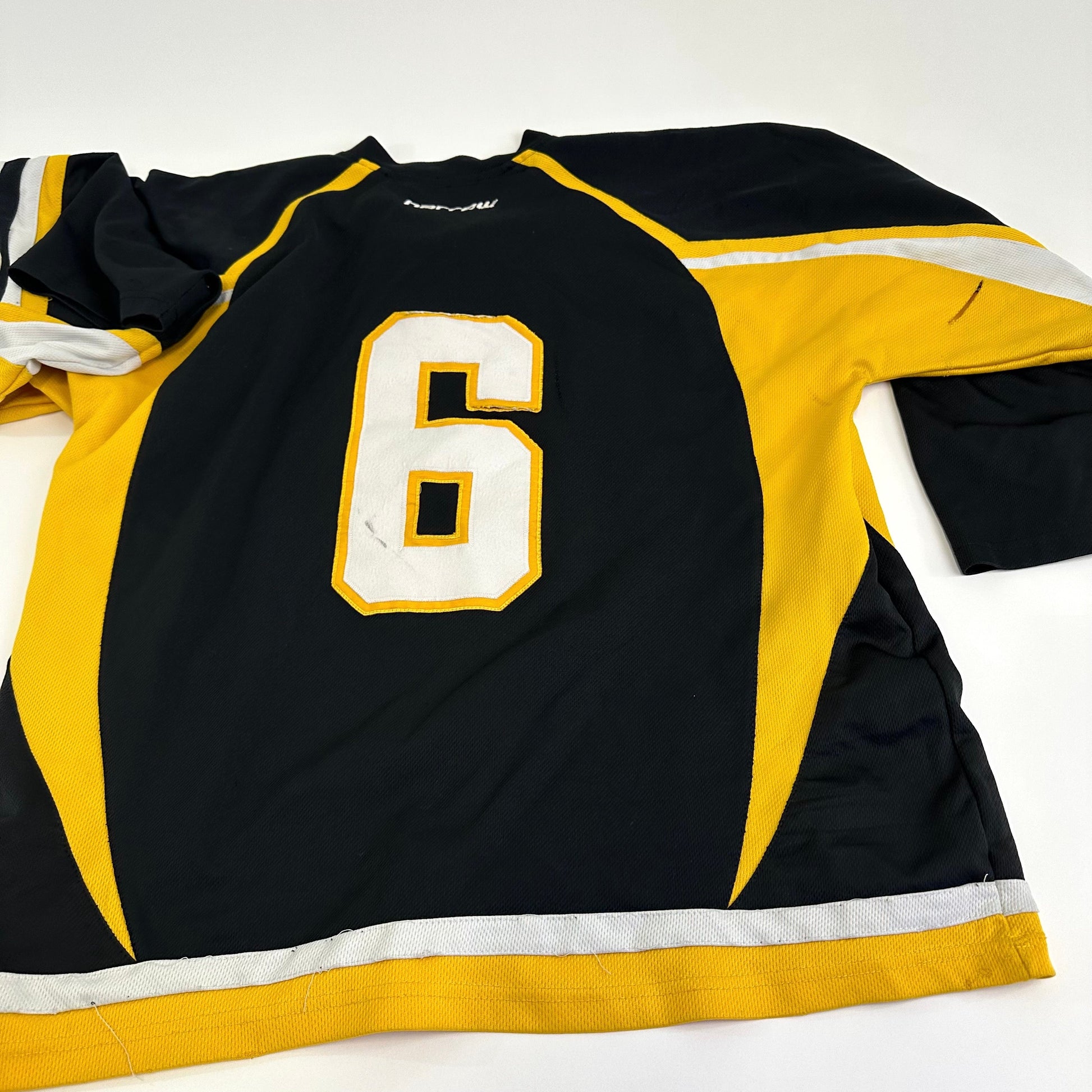 Used Adrian College Black Harrow Mens Game Jersey | Size XL | #6 - Top Flight Hockey