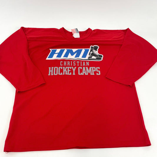 Used Red HMI Hockey Camp Practice Jersey | Size Large | J194