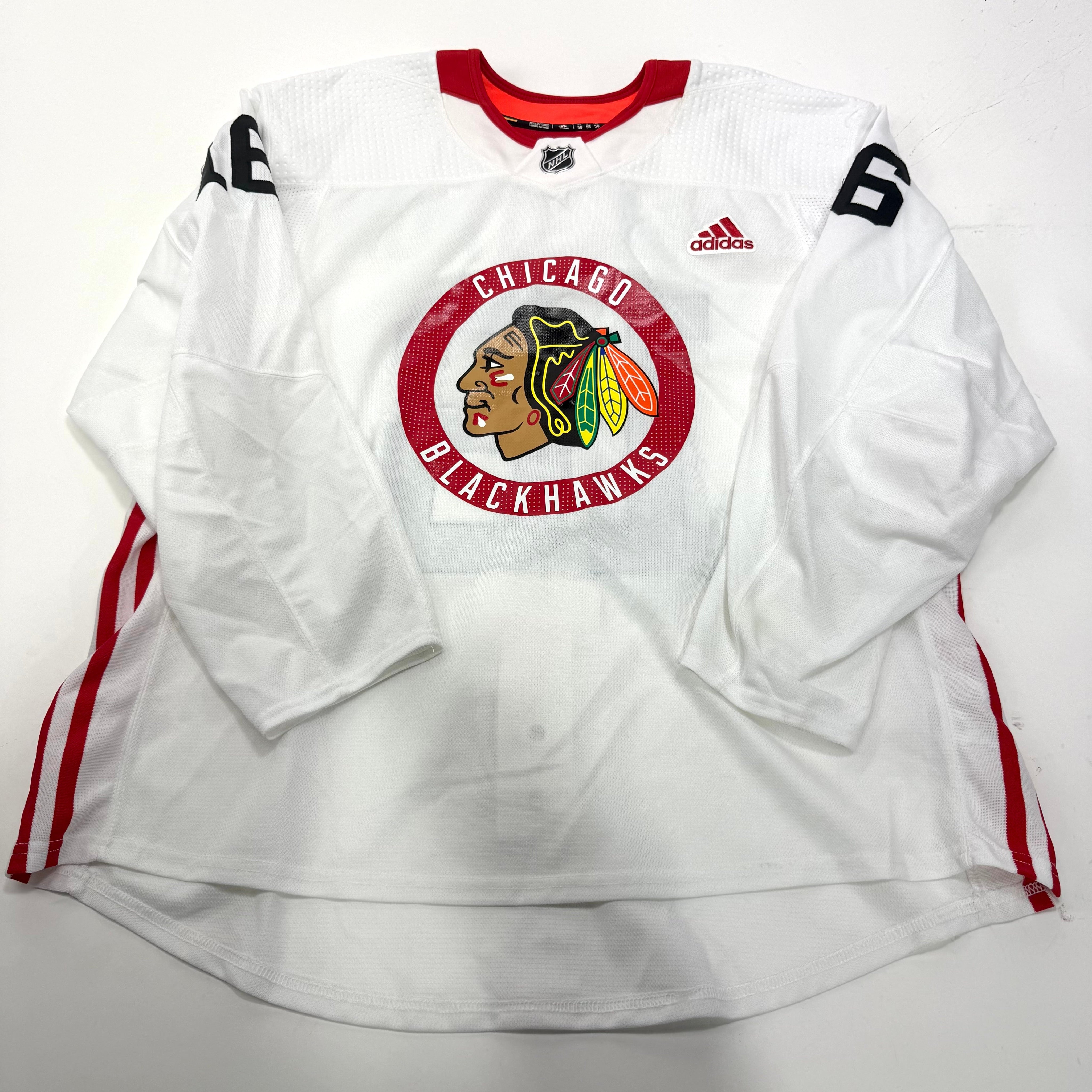 Used White Chicago Blackhawks Adidas MIC Practice Jersey | Size 58 | Dahlstrom #16 - Top Flight Hockey