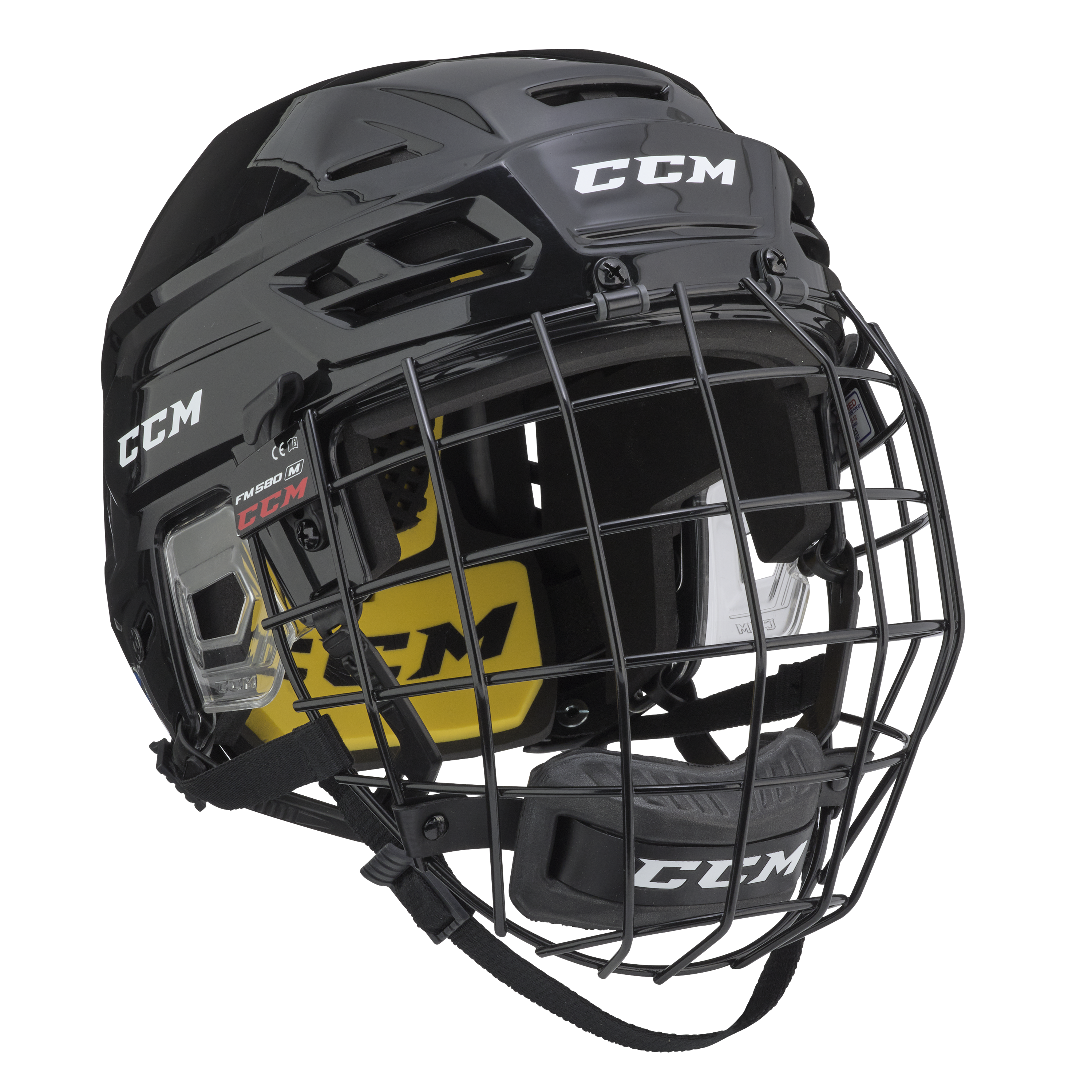 New Black Senior Small CCM Tacks 210 Helmet and Cage Combo - Top Flight Hockey