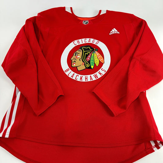 SENEY #62 - Red Chicago Blackhawks Practice Jersey - Adidas MIC Size 56