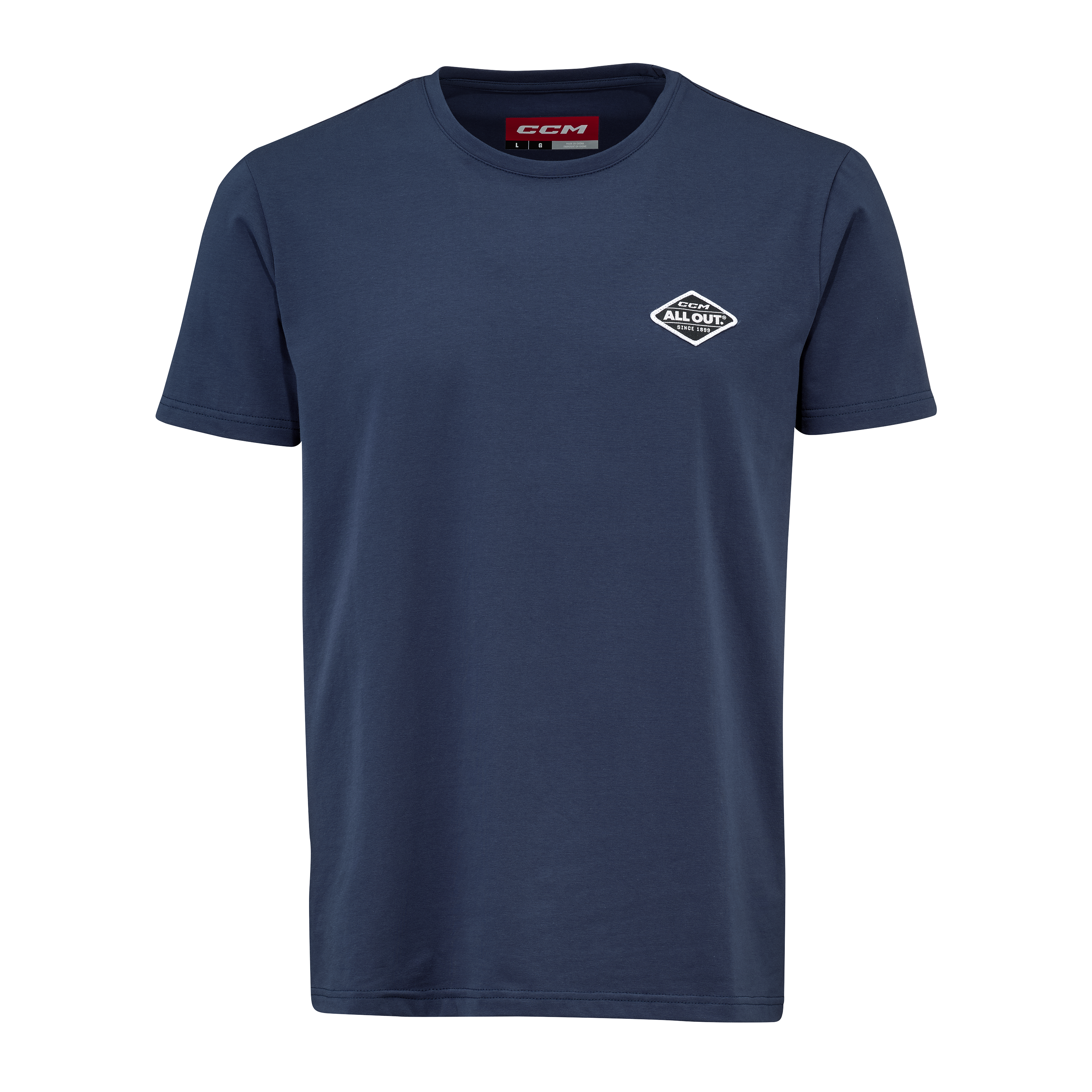 New CCM Navy All Outside Short Sleeve Tee | Senior XXL | #191520734183 - Top Flight Hockey