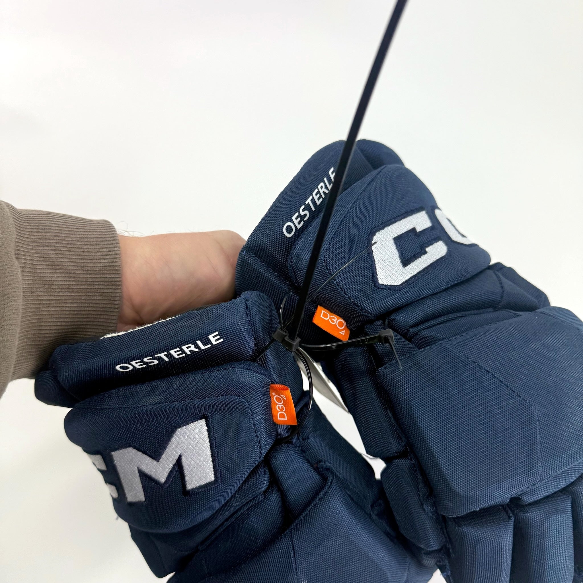 Used Navy CCM Jetspeed Pro Gloves | 14" | D362