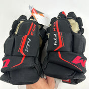 Brand New Black and Red CCM FT4 Hockey Gloves - Size 12"