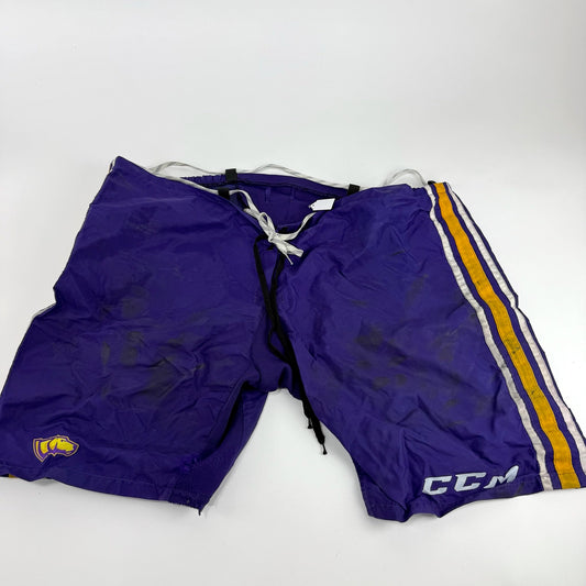 Used Purple and Yellow CCM PP10 Goalie Shell | Sr Large/XL | E347 - Top Flight Hockey