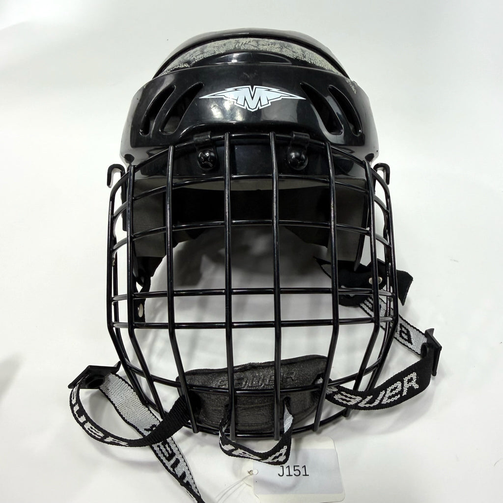 Used Black Mission M15 Helmet With Cage | Junior Small | J151 - Top Flight Hockey