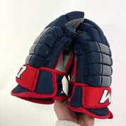 Used Columbus Blue Jackets CCM HG97 Gloves | 14" | U165 - Top Flight Hockey