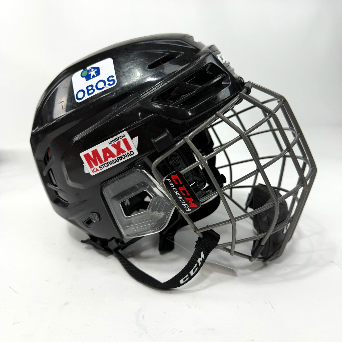Used Black CCM Tacks 710 Helmet with Cage | Senior Small | AB667