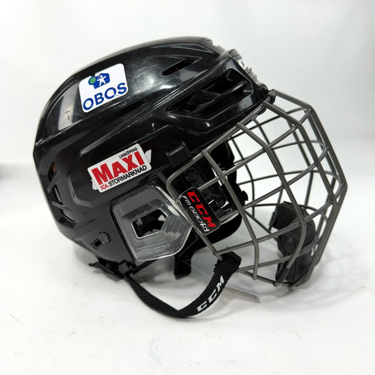 Used Black CCM Tacks 710 Helmet with Cage | Senior Small | AB667