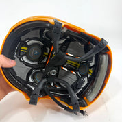 Used Sunflower Yellow CCM Tacks 910 Helmet | Medium | E478