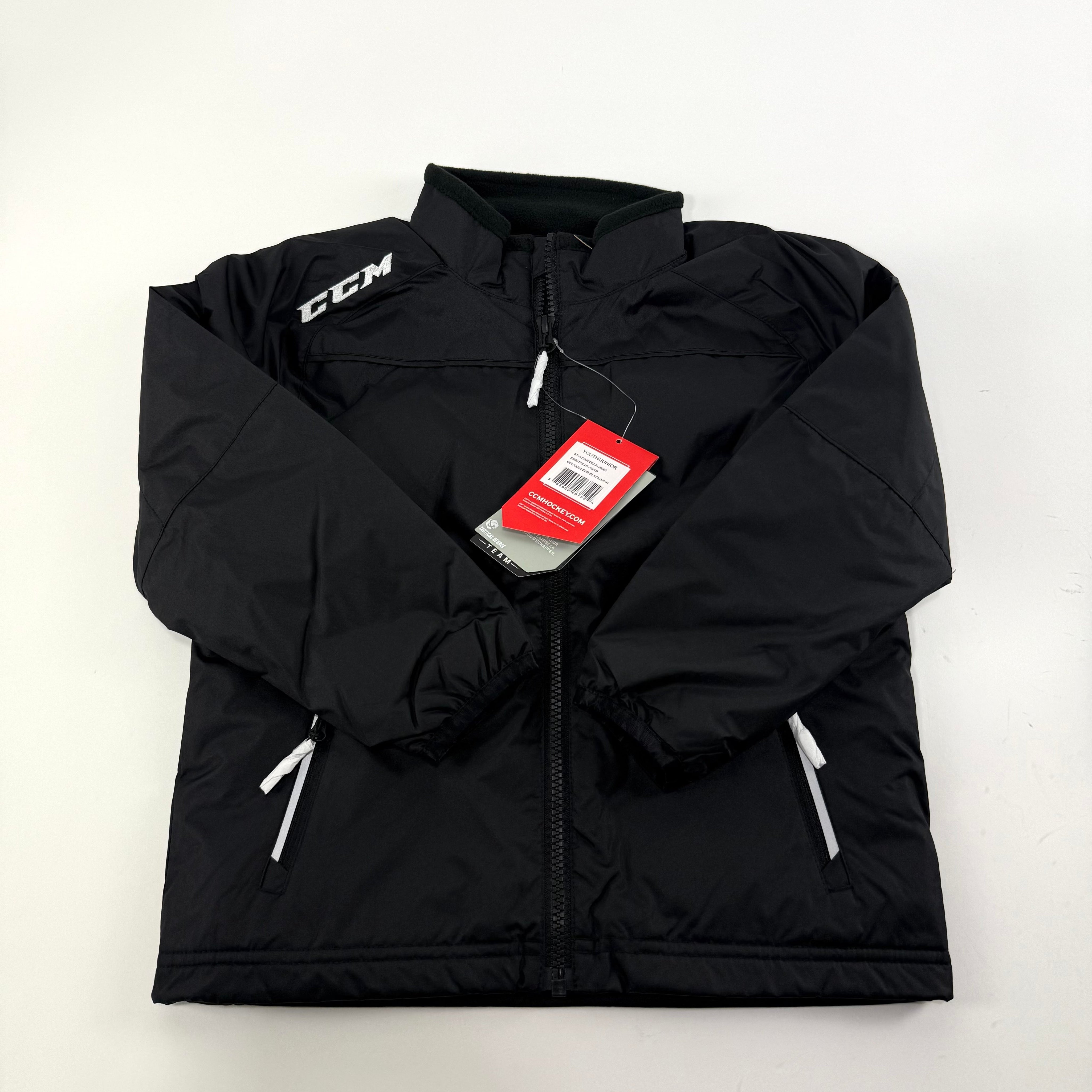 New Black CCM Youth Team Mid Weight Jacket | Youth XS | #888600267524 - Top Flight Hockey