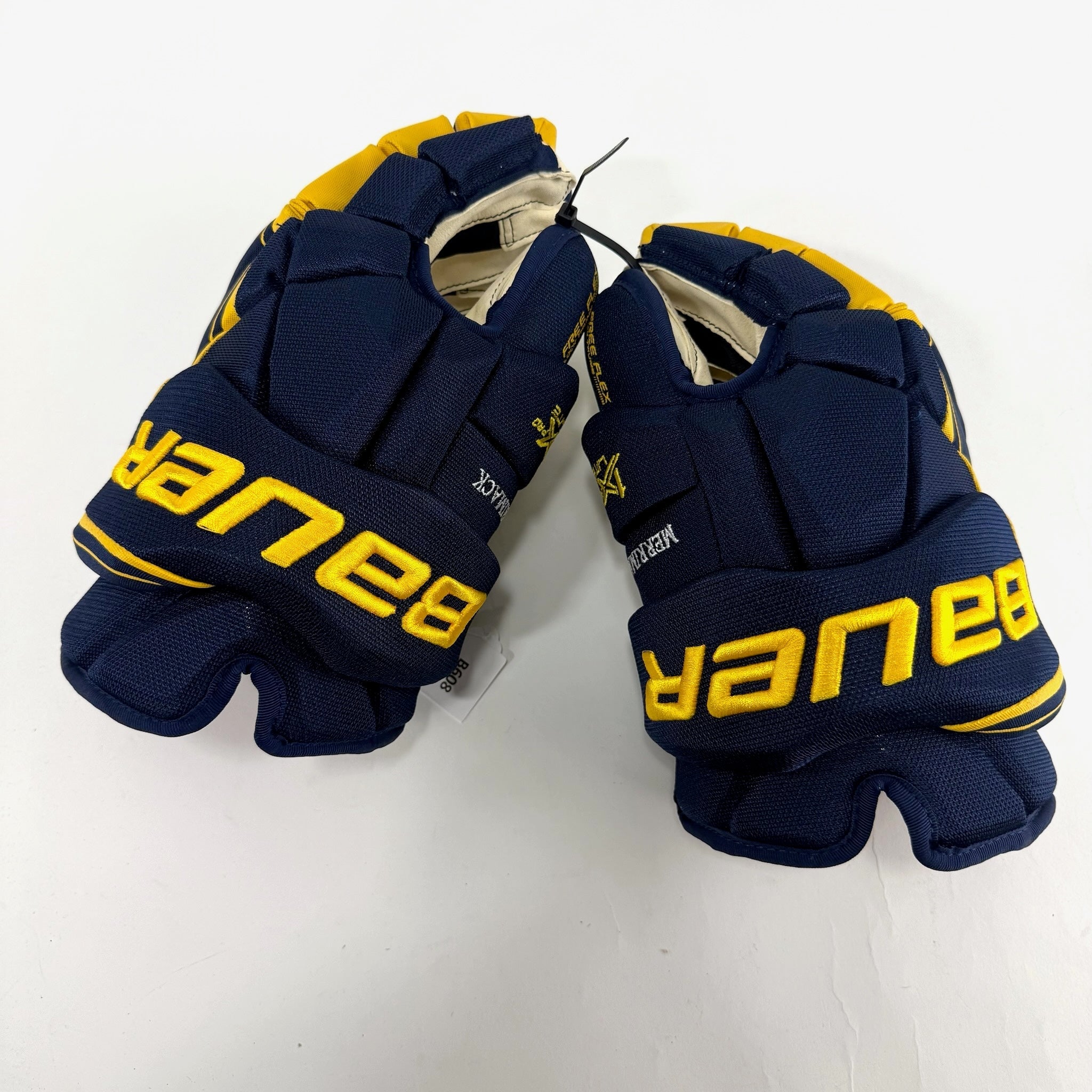 New Navy and Yellow Bauer Vapor 1x Pro Lite Gloves | 15" | B608 - Top Flight Hockey