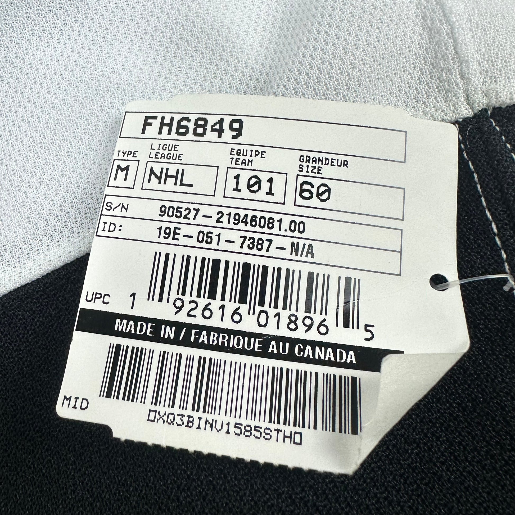 Brand New White MIC Adidas Chicago Blackhawks Blank Game Jersey - Size 60 - Top Flight Hockey