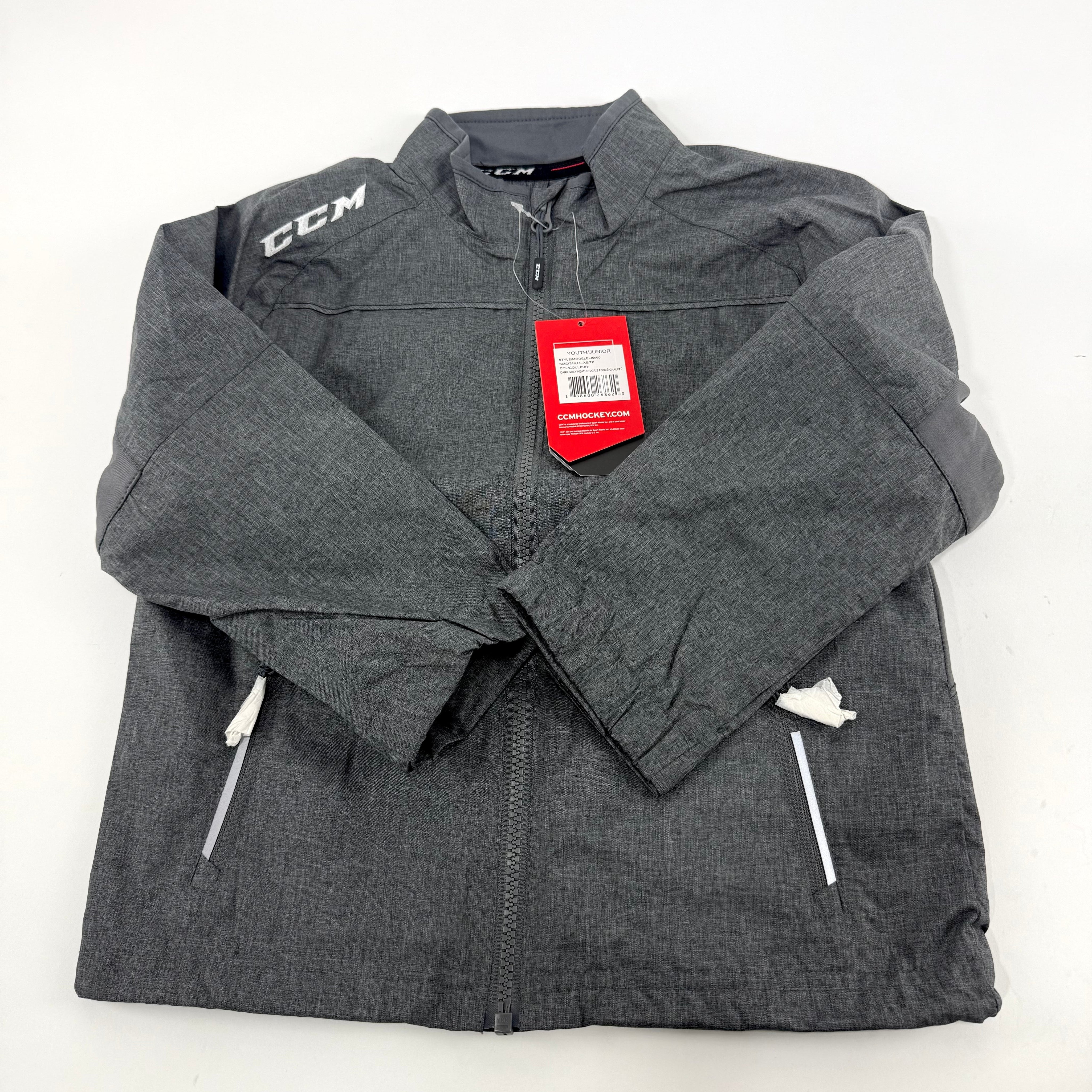 New Dark Grey CCM Youth Premium Skate Suit Jacket | Youth XS | #888600268620 - Top Flight Hockey
