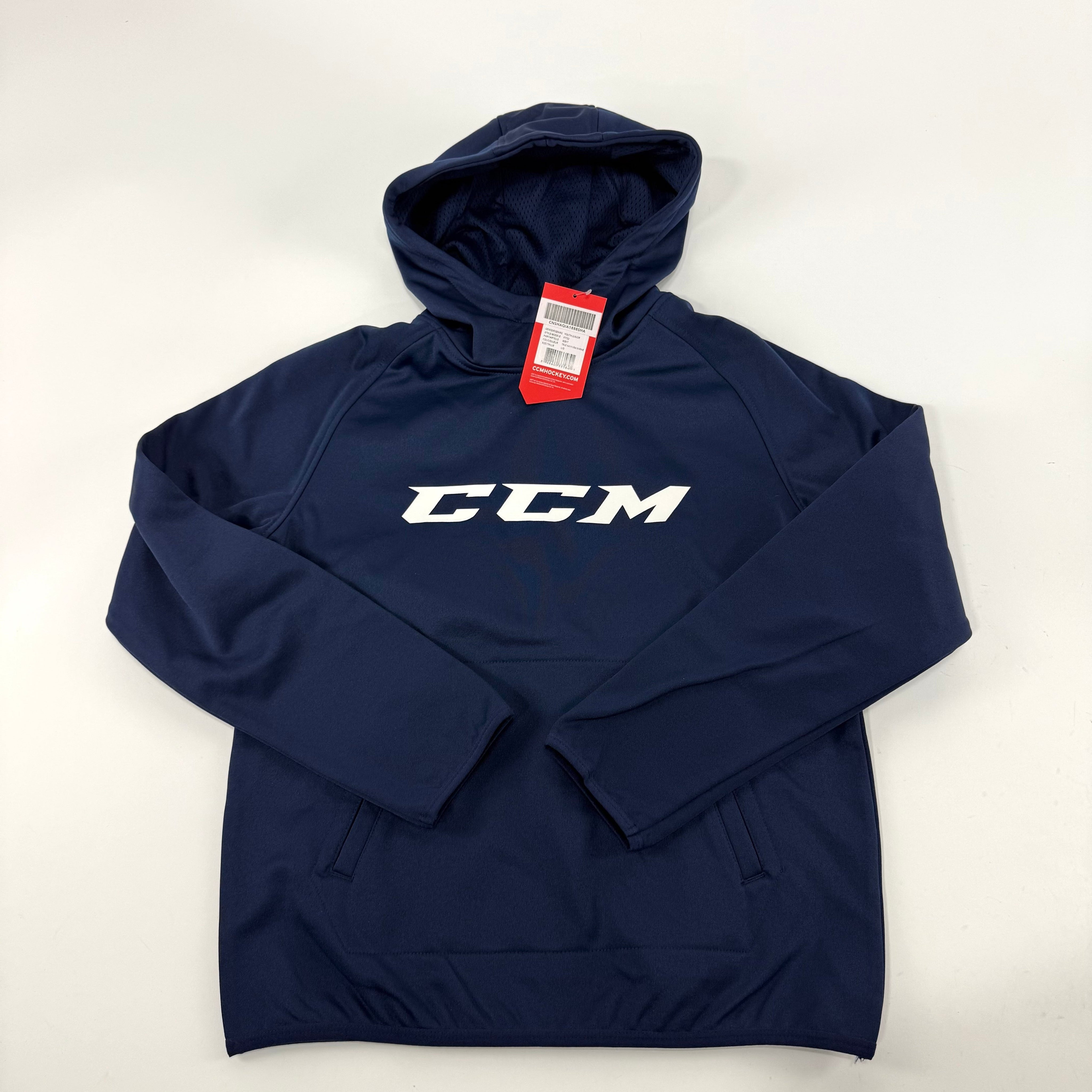 New Navy CCM Youth Core Tech Pullover Hoodie | Youth L | #888600335841 - Top Flight Hockey