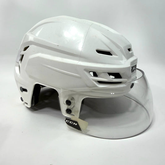 Used White CCM Resistanse Helmet With Visor | Senior Medium | AB425