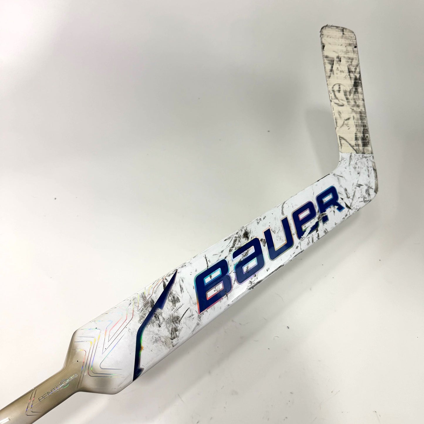 Used Regular White/Red Bauer Flylite Goalie Stick | 24" Paddle P34 Curve | AB708