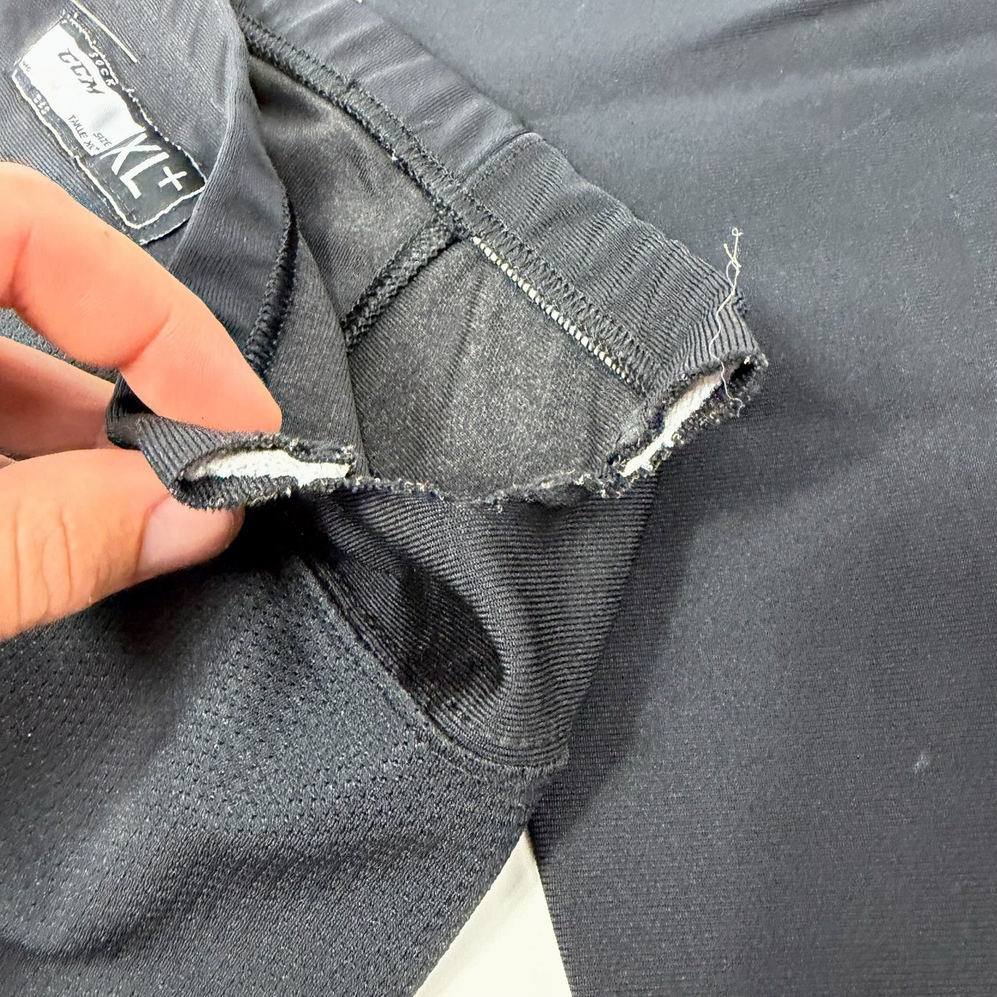 Used Black CCM Socks | Senior XL+ | AB890