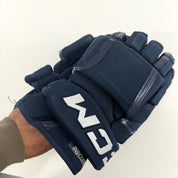 Used Navy CCM HG12 Gloves | 15" | D358