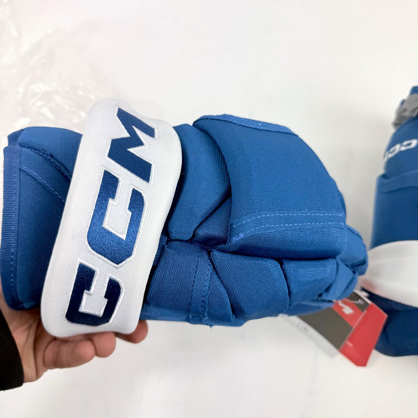 New Blue and White CCM HG12 Gloves | Colorado Avalanche | 15" - #191035289819
