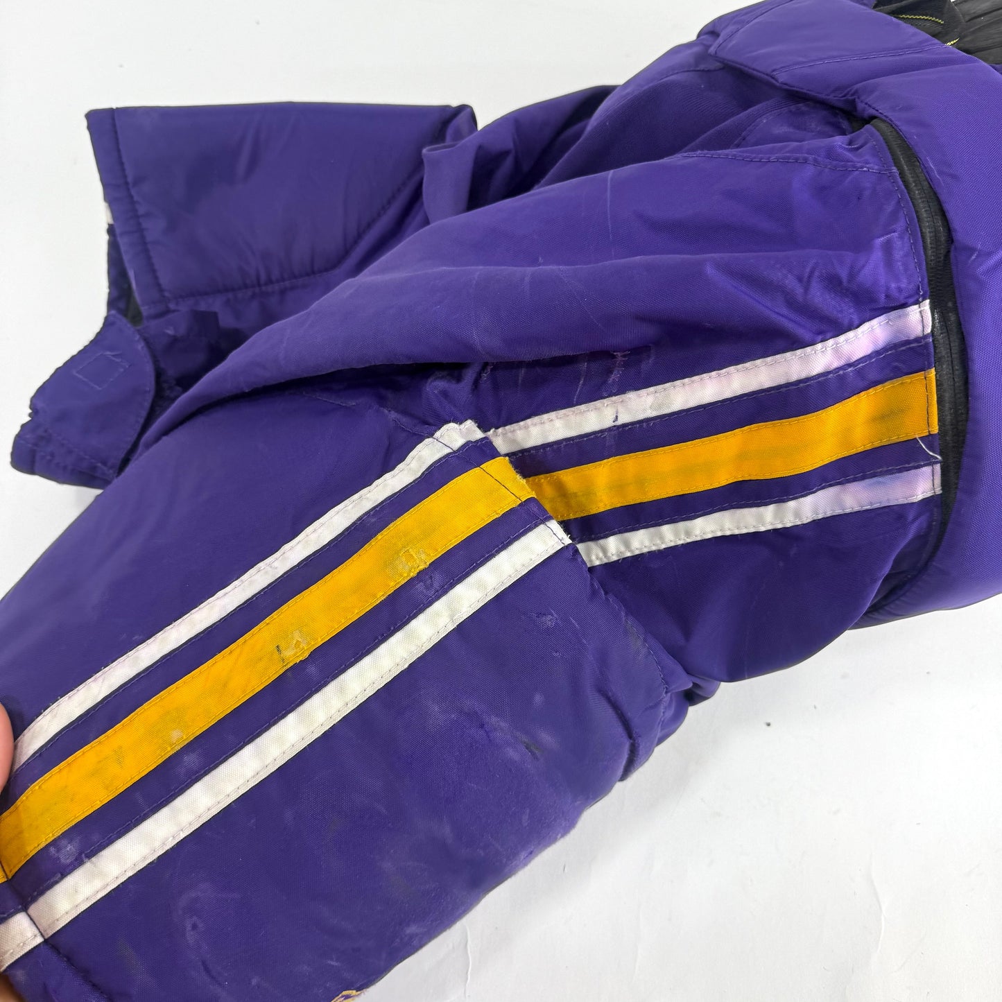 Used Purple/Yellow CCM Tacks 65C Pants | Large | E530