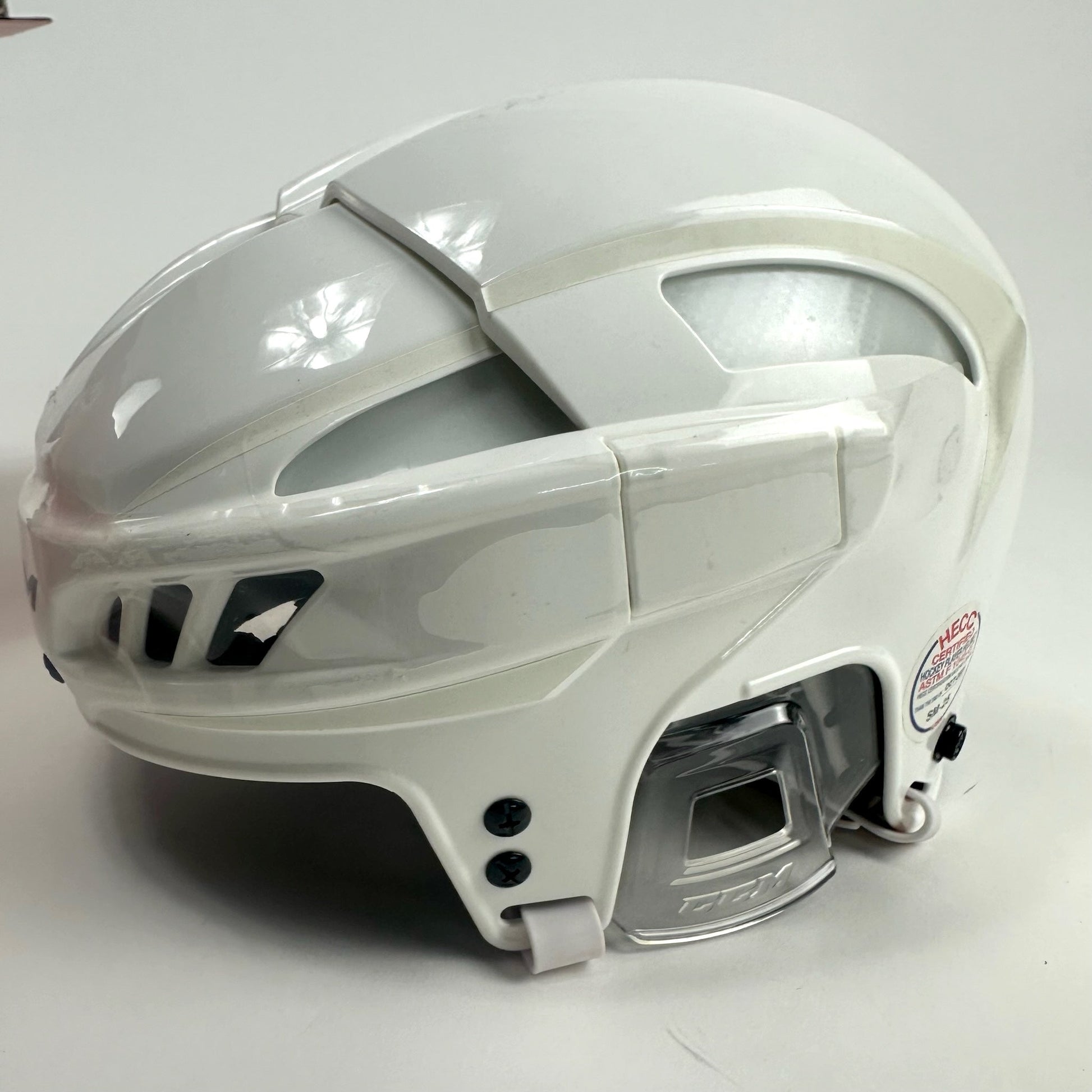 Brand New Large White CCM Fitlite Helmet - Top Flight Hockey