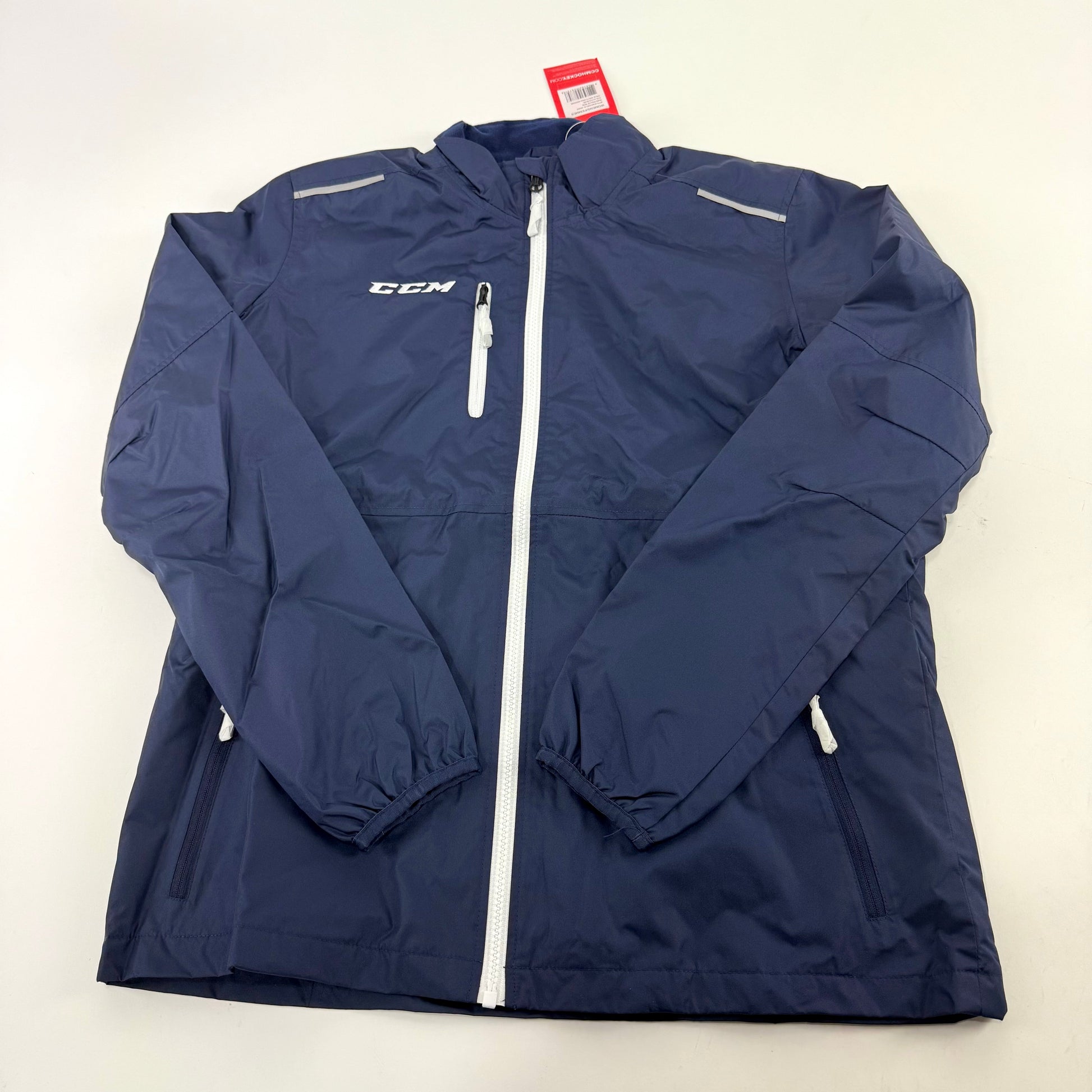 New Navy CCM Womens Hockey Warm Up Jacket | M | #888162928758 - Top Flight Hockey