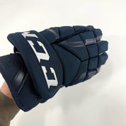 Used Navy CCM HG12 Gloves | 14" | D355