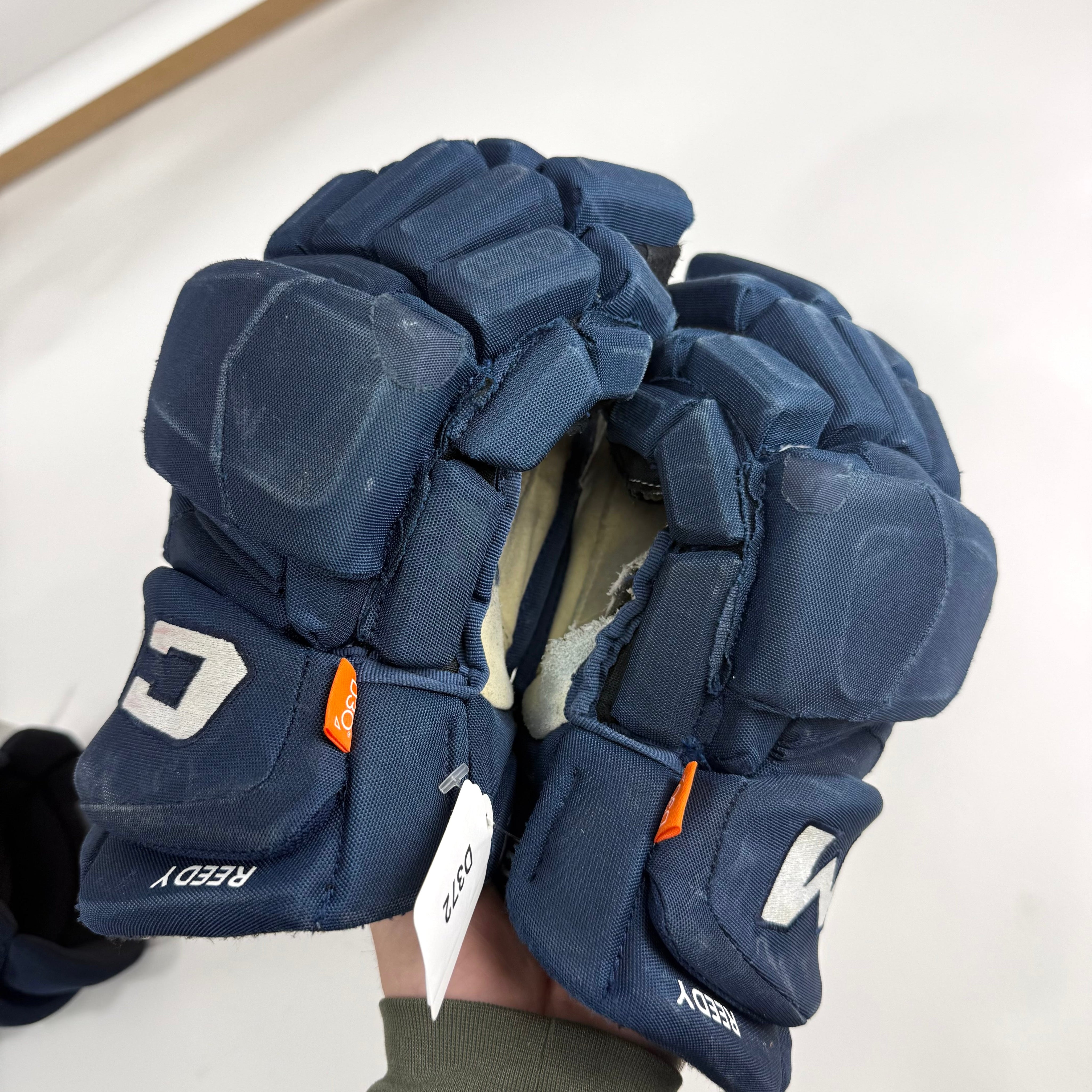 Used Navy CCM Jetspeed Pro Gloves | 14" | D372