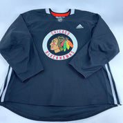 ROMEO #49 - Black Chicago Blackhawks Practice Jersey - Adidas MIC Size 56 - Top Flight Hockey