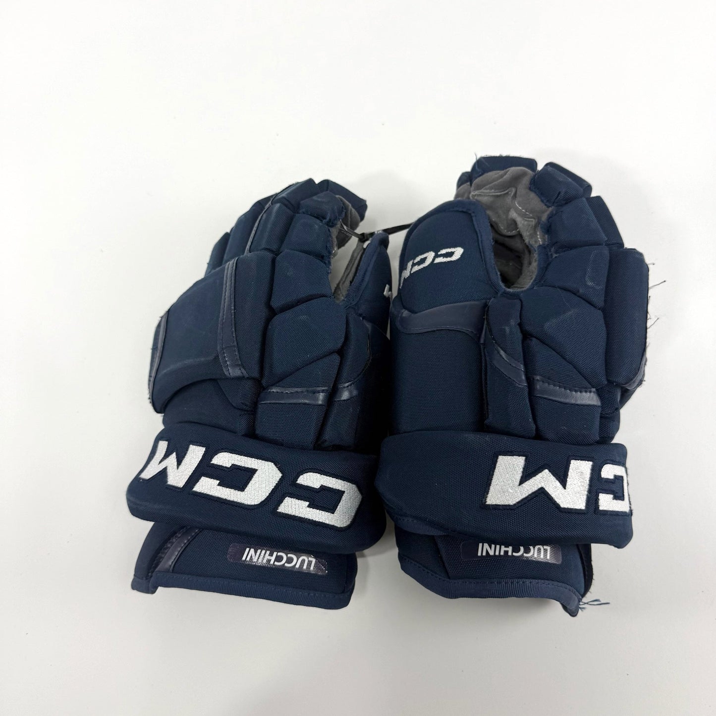 Used Navy CCM HG12 Gloves | 15" | D358 - Top Flight Hockey
