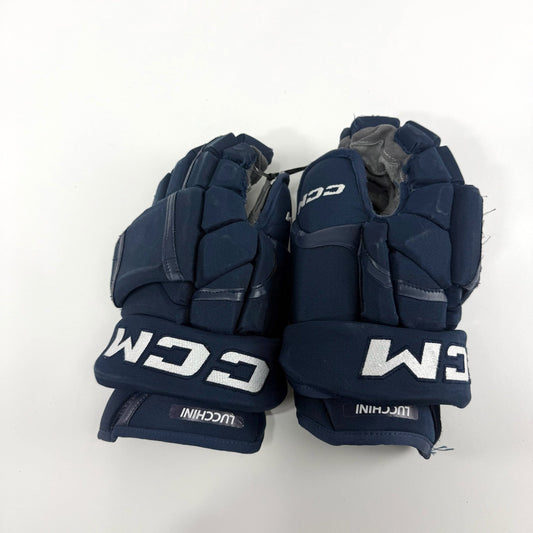 Used Navy CCM HG12 Gloves | 15" | D358 - Top Flight Hockey