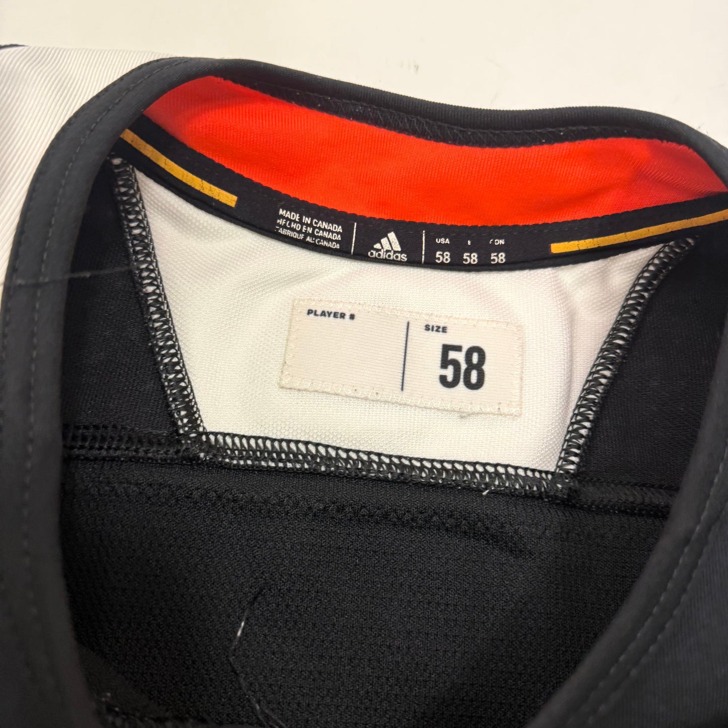 Used Black Chicago Blackhawks Adidas MIC Practice Jersey | Size 58 | Rutta #44